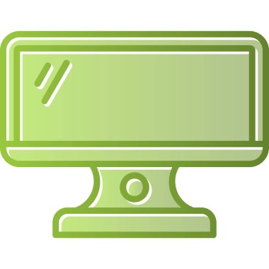 Bilgisayar monitörü. Web simgesi basit illüstrasyon 