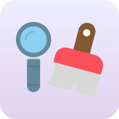 Arkeoloji araçları simgesi, vektör illüstrasyonu