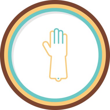 Lastik Eldiven simgesi, vektör illüstrasyonu 