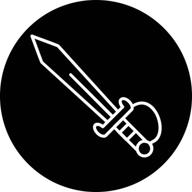 kılıç simgesi, vektör illüstrasyonu basit tasarım