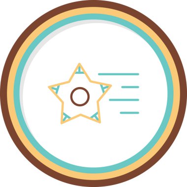 vector illustration of Shooting Stars icon