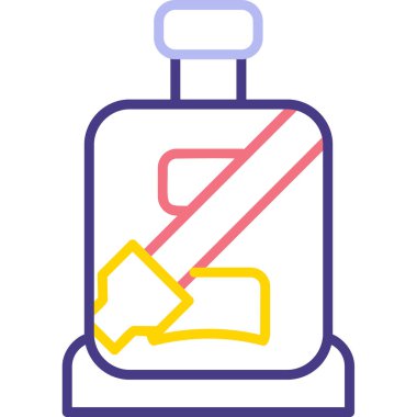 Araba koltuğu. Web simgesi basit illüstrasyon.