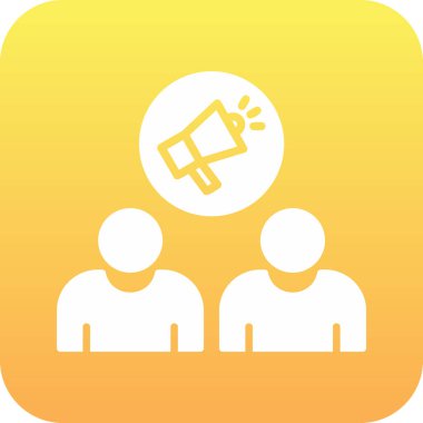 Sosyal etki simgesi, vektör illüstrasyonu basit tasarım