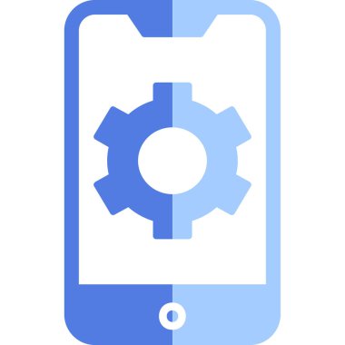 Mobil Ayarlar web simgesi, vektör illüstrasyonu 