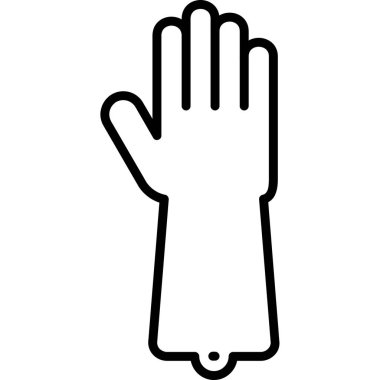 Lastik Eldiven simgesi, vektör illüstrasyonu 