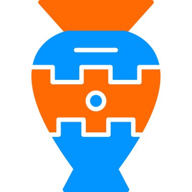 Antik Jar simgesinin vektör illüstrasyonu      