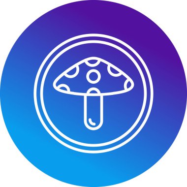 Mantar. Web simgesi basit illüstrasyon