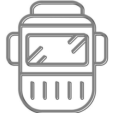 Kaynak maskesi. Web simgesi basit illüstrasyon                   