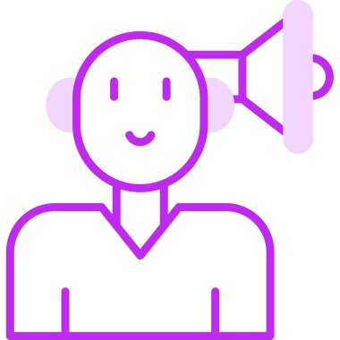 Topluluk Yöneticisi Web simgesi vektör illüstrasyonu