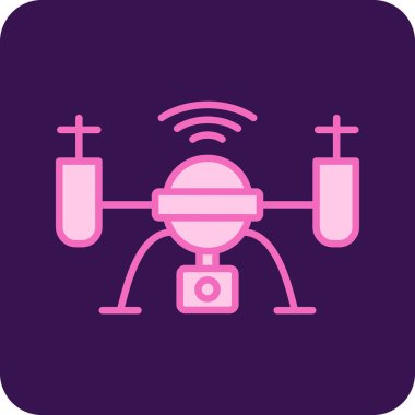 Drone simgesi vektör illüstrasyon tasarımı