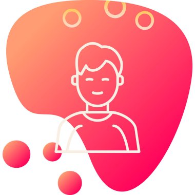 İnsan avatar web simgesi basit illüstrasyon 