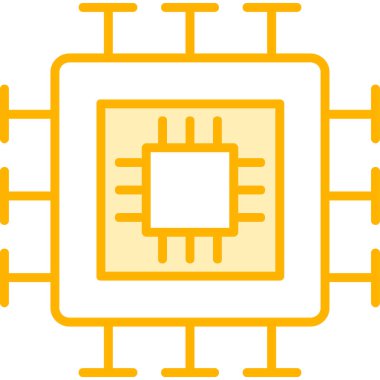 İşlemci. Web simgesi basit tasarım 