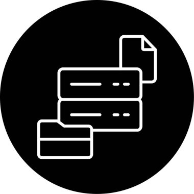 veritabanı sunucu simgesi, vektör illüstrasyon tasarımı 