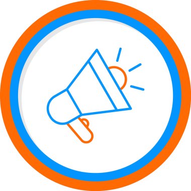 megafon web simgesi, vektör çizim 