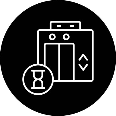 Asansör simgesi, vektör illüstrasyonu basit tasarım