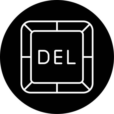 Simgeyi, Del web düğmesini, vektör illüstrasyonunu sil 