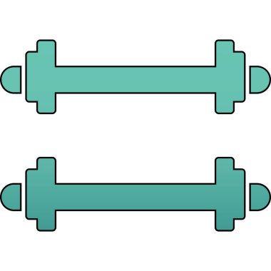 Ağırlıklandırılmış çubuk simgesi web basit illüstrasyon