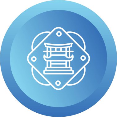 Paifang Web simgesi vektör illüstrasyonu