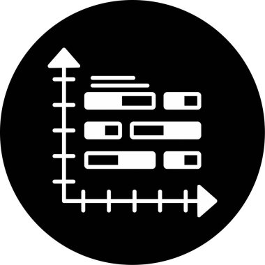 bar çizelgesi simgesi, vektör illüstrasyonu 