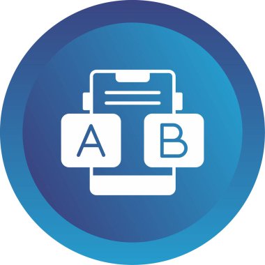 Modern test simgesinin vektör illüstrasyonu 