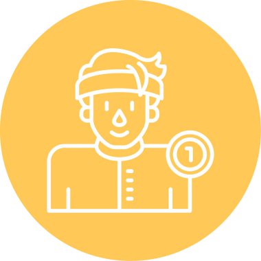 erkek avatar simgesi vektör illüstrasyonu