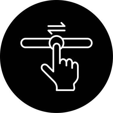 İnsan eliyle basma düğmesinin vektör illüstrasyonu 