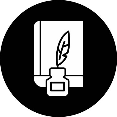 Şiir web simgesi vektör illüstrasyonu