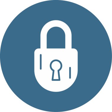 kilit düz simge vektör çizim