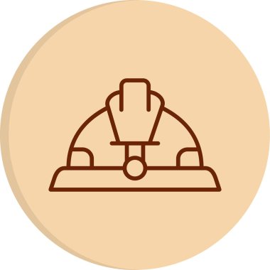 Güvenlik Miğferi Web simgesi, vektör illüstrasyonu