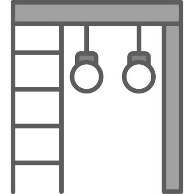 Spor Salonu Çubukları web simgesi, vektör illüstrasyonu 