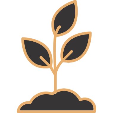 Bitki. Web simgesi basit illüstrasyon 