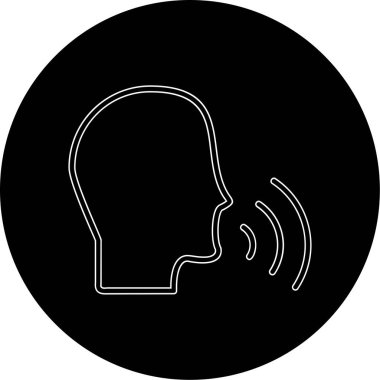 Konuşan Web simgesi vektör illüstrasyonu