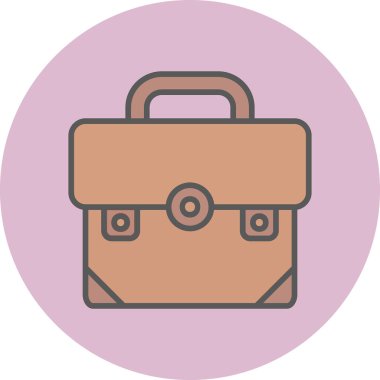 Bavul. Web simgesi basit illüstrasyon 