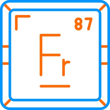 Fransiyum modern simgesinin vektör illüstrasyonu                      