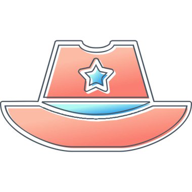 Şapka kutsal kişilerin resmi, basit vektör çizim 