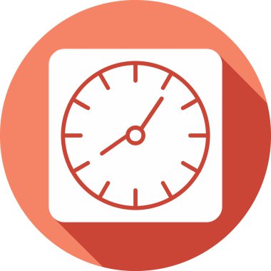 Duvar saati. Web simgesi basit illüstrasyon