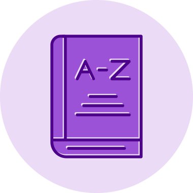 kitap simgesi, gramer konsepti, vektör illüstrasyonu