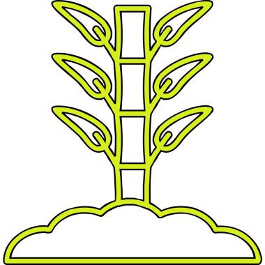 Bamboo icon, vector illustration simple design