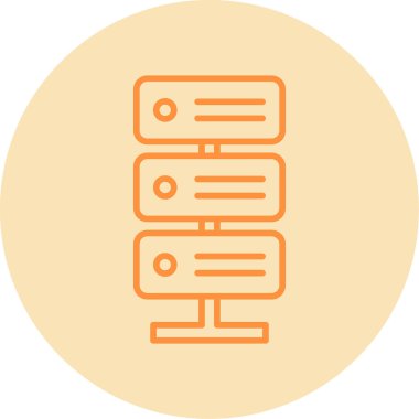 Sunucu. Web simgesi basit illüstrasyon