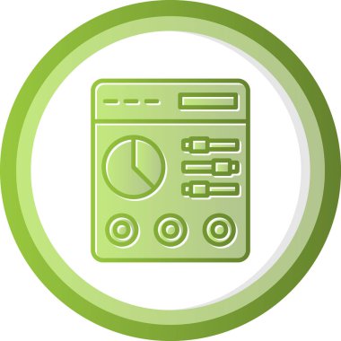 Kontrol Paneli modern simgesinin vektör illüstrasyonu                         