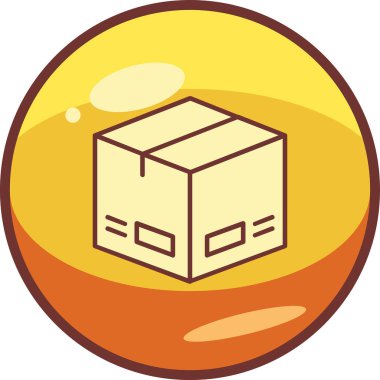 Paket, dağıtım simgesi vektör illüstrasyonu 