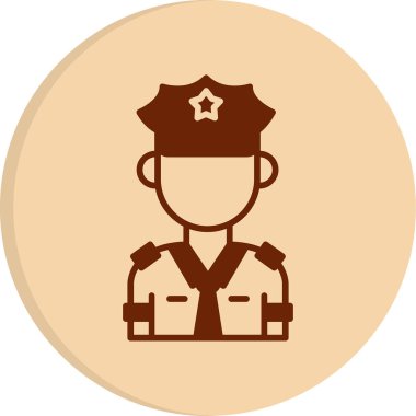 Bir polisin vektör illüstrasyon simgesi