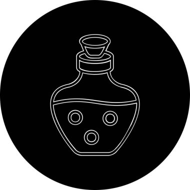 İksir ağı simgesi, vektör illüstrasyonu