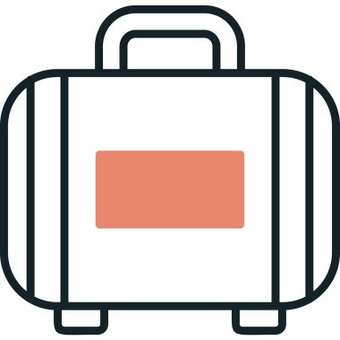 Bavul web simgesi, vektör çizim