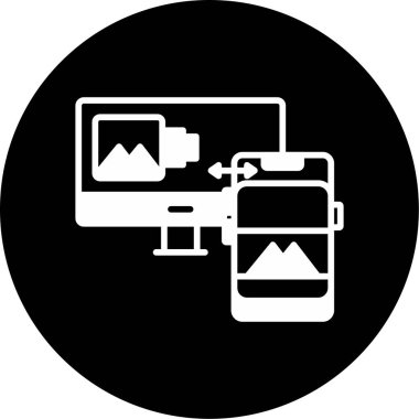 Resim web simgesi, vektör çizim 