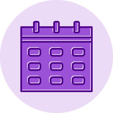 Takvim simgesi, vektör illüstrasyonu basit tasarım