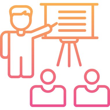 personel eğitim simgesi, vektör illüstrasyonu basit tasarım