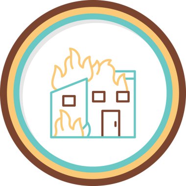 ateş Ağı simgesi basit illüstrasyon 