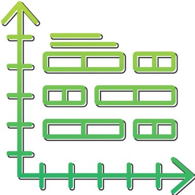 bar çizelgesi simgesi, vektör illüstrasyonu 