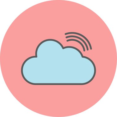 Rss Bulut simgesi, vektör illüstrasyonu basit tasarım